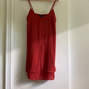 Burnt orange mini dress